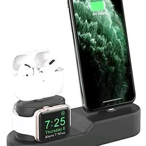 New AhaStyle 3 in 1 Charging Stand Dock Silicone Compatible with Apple Watch, AirPods Pro 2/AirPods Pro/AirPods 3 & 2 & 1 and All iPhone Model