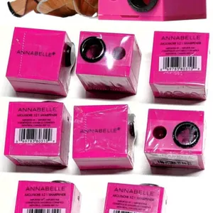 8 New ANNABELLE 3-in-1 Sharpener, Cosmetic Pencil Sharpener, Ultra-Sharp Blades, Includes Removable Adapter for Larger Pencils, Perfect for Eye and Li