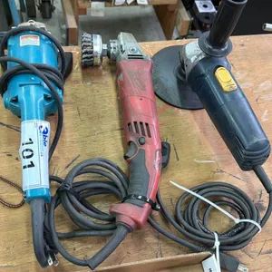 MAKITA 9005B ANGLE GRINDER, MILWAUKEE ANGLE GRINDER WITH WIRE BRUSH ATTACHMENT & ANGLE GRINDER WITH