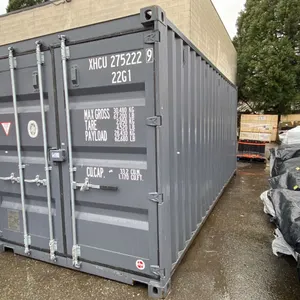 20FT DARK GREY SHIPPING CONTAINER WITH FRONT DOUBLE CAM LOCK DOOR 8'6" X 8' X 20' XHCU2752229