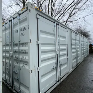 40' GREY HC, 52,910 MAX CAPACITY INDUSTRIAL TRANSPORT CONTAINER WITH 4 DUAL SWING SIDE DOORS DUAL
