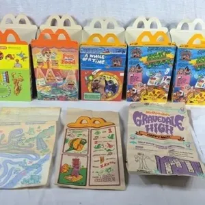 7 Collectable McDonald's Happy Meal Boxes