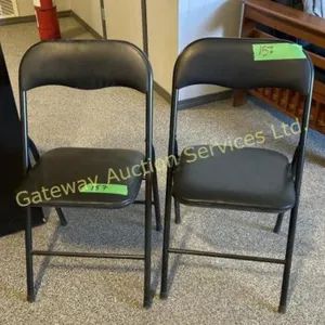 Eight foldable chairs