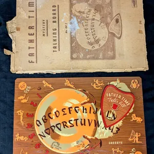 RARE Vintage Father Time Mystery Talking Board No. DF1 | A Cardwood Product | Made in Canada | 17.6" x 11.5"