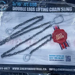 8 PC - NEW/UNUSED 5/16"X7'L GRADE 80 DOUBLE SLING KITS