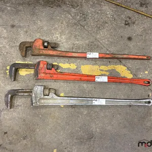 (3) Rigid Heavy Duty 48" Pipe Wrenches
 UNRESERVED