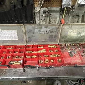 (3) Containers of Assorted Brass Fittings
 UNRESERVED