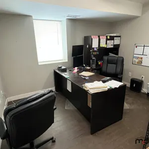 L-Shaped Desk, Filing Cabinet & Office Chairs (Computer & Contents of Desk Not Included)
 UNRESERVED