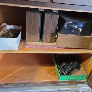 Cupboard Contents: Saber Saw,  Stereo