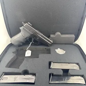 SIG P228 9MM
Case, three 15 round clips, an one