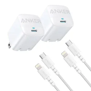 Anker 30W USB-C to Lightning Cable (2-Pack)