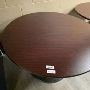 Round Dining Table With Pedestal Base, 48"W x 30" Tall