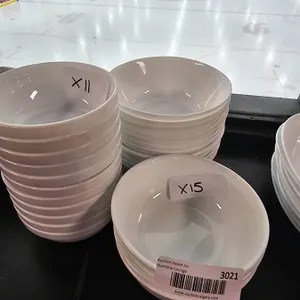 Lot of 26 White Ceramic Bowls in Two Sizes