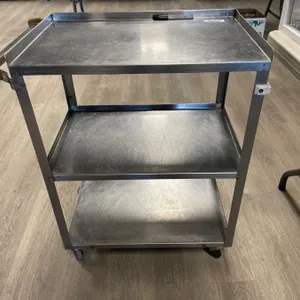 Metal Utility Cart with Three Shelves and Casters