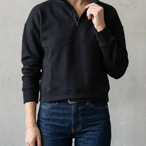 Infinity LinearFlex Black Quarter-Zip Pullover, Size Small