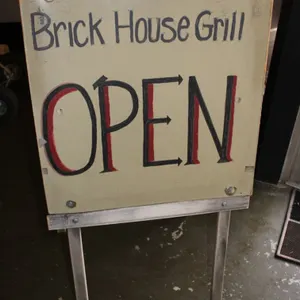 Brickhouse Grill Open Sidewalk Sign, 24 x 48