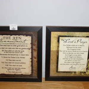 2 Religious Inspirational Pieces, 14 x 14