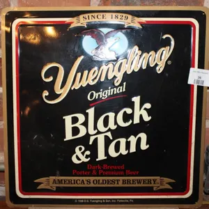Tin 1996 Yuengling Black and Tan Sign, 16 x 16