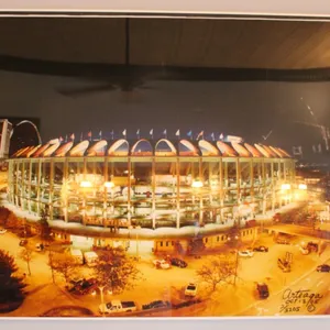 Print of Busch Memorial Stadium in St. Louis, 47 x 33