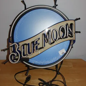 Blue Moon Neon Sign, 20 Inches, Works