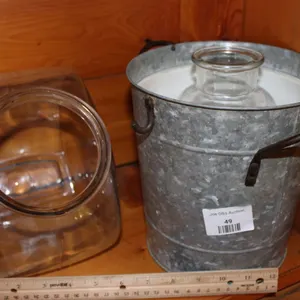 Ice Bucket, Back Bar Jar, and Another Jar