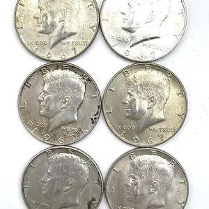 (6) 1967 Kennedy Half Dollars