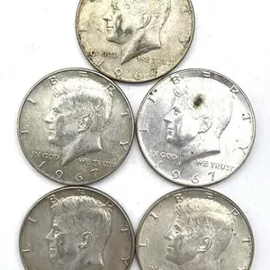 (5) 1967 Kennedy Half Dollars