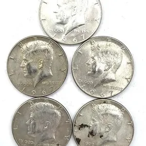 (5) 1967 Kennedy Half Dollars