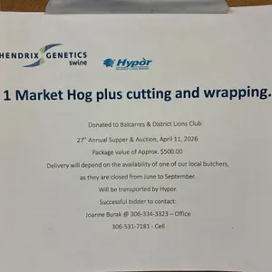 Market Hog & Cutting & Wrapping $500 Certificate