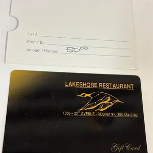 Lakeshore Restaurant $50 Gift Card