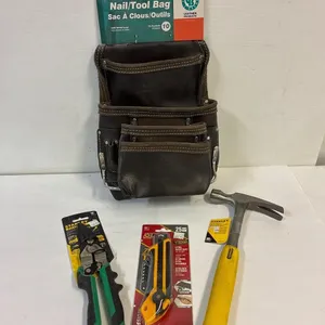 Leather Tool belt with tools.