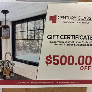 Century glass. $500 gift certificate
