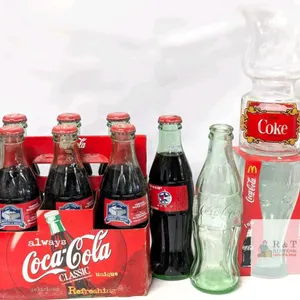 Vintage to Modern COCA-COLA: 6-Pack Full 1999 Maple Leaf Gardens Final Game Glass Bottles, 2000 Toronto Commemorative Bottle (Full), Empty 7.75" Bottl