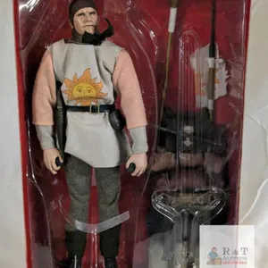 MONTY PYTHON AND THE HOLY GRAIL : Terry Gilliam as Patsy 12.75" Tall Articulated Figure, Missing Base + Some Accessories, in Tim The Enchanter's Box (