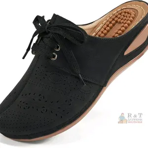 New Size 43 Women's Clogs Slip on Sneakers Casual Sandals Comfortable Mules Wedge
