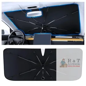 New - PEMOTech Car Umbrella Windshield Sun Shade | Quick-Install Reliable UV Blocker&Heat Shield | Versatile Car Sun Visor | Foldable Sun Blocker 