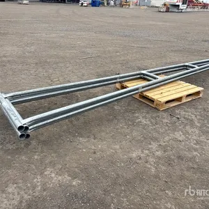 Quantity of (4) 18 ft Galvanized Fence Gates (Unused)