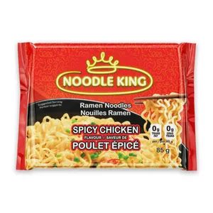 Noodle King Instant Ramen Noodles Spicy Chicken Flavor, 24 Packs, 85g Each