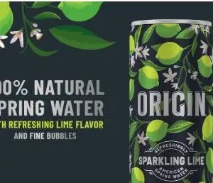 Origin Organic Sparkling Water, 24 x 355 mL Cans