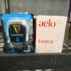 Guinness 0 Non-Alcoholic Draught and Aelo Peach Bellini Combo Pack