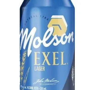 Molson Exel Lager 12-Pack Beer Cans With 0.5% Alcohol Content