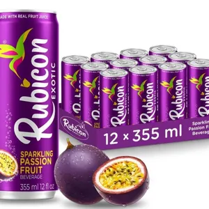 Rubicon Exotic Sparkling Passion Fruit Beverage, 12 Cans, 355 mL Each