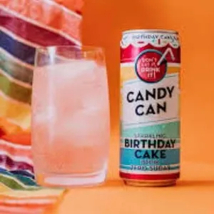 Candy Can Sparkling Drink, Birthday Cake Flavor, Zero Sugar