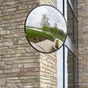 Round Convex Mirror with Protective Film and Mounting Instructions