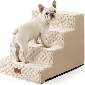 COZY KISS 4-Tier Removable Storage Unit, 23.6x17.7 Inches, Beige