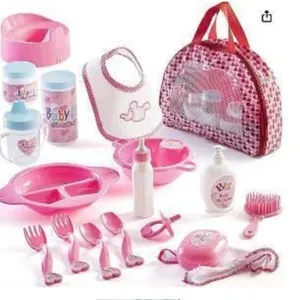 Protek Baby Doll Accessories Set with Carrying Case, 18 Pieces