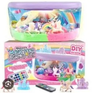 Unicorn Magic Sand Light-Up Box DIY Scene with Remote Control