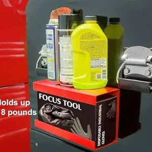Casoman Magnetic Glove Dispenser with Red Finish, Mountable Design **Accessories Not Included**