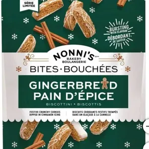 Nonni's Bakery Bites Gingerbread Biscotti 794g Limited Edition