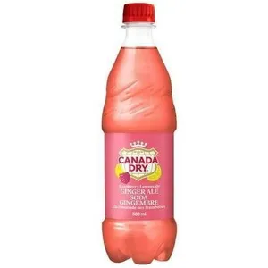 Canada Dry Raspberry Lemonade Ginger Ale 24 x 500 mL Bottles